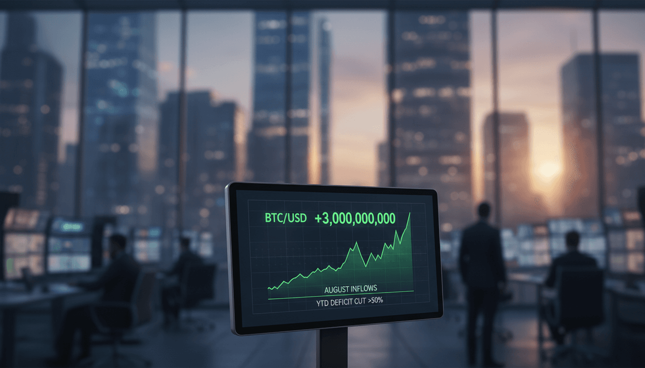 Bitcoin Spot ETFs Surge Past $3 Billion in August, Halving Year-to-Date Outflow Deficit