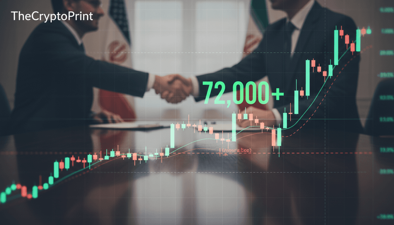 Bitcoin Surges Past $72K Amid Geopolitical 'Truce,' But Derivatives Signal Caution