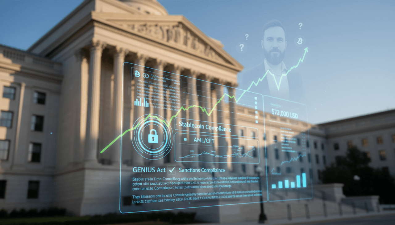US Treasury Tightens Stablecoin Rules, Bitcoin Jumps to $72K, Satoshi Mystery Revived